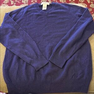 Paolo Mondo 100% Cashmere Purple Sweater Medium Long Sleeve (TD)